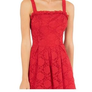 Speechless Ruffle Trim Pleated Minidress Size S